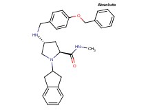 (4R)-4-{[4-(benzyloxy)benzyl]amino}-1-(2,3-dihydro-1H-inden-2-yl)-N-methyl-L-prolinamide