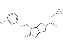 (3aS*,6aR*)-3-[2-(3-chlorophenyl)ethyl]-5-(cyclopropylacetyl)hexahydro-2H-pyrrolo[3,4-d][1,3]oxazol-2-one