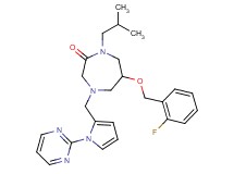 6-[(2-fluorobenzyl)oxy]-1-isobutyl-4-{[1-(2-pyrimidinyl)-1H-pyrrol-2-yl]methyl}-1,4-diazepan-2-one