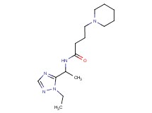 N-[1-(1-ethyl-1H-1,2,4-triazol-5-yl)ethyl]-4-(1-piperidinyl)butanamide