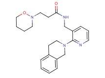 N-{[2-(3,4-dihydro-2(1H)-isoquinolinyl)-3-pyridinyl]methyl}-3-(1,2-oxazinan-2-yl)propanamide