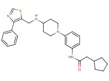 2-cyclopentyl-N-[3-(4-{[(4-phenyl-1,3-thiazol-5-yl)methyl]amino}-1-piperidinyl)phenyl]acetamide