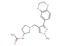 N-(1-{[3-(2,3-dihydro-1,4-benzodioxin-6-yl)-1-methyl-1H-pyrazol-4-yl]methyl}-3-pyrrolidinyl)acetamide