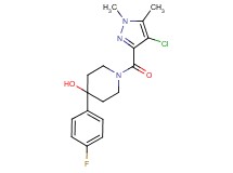 1-[(4-chloro-1,5-dimethyl-1H-pyrazol-3-yl)carbonyl]-4-(4-fluorophenyl)piperidin-4-ol