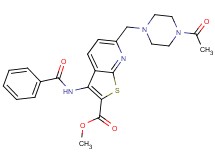 methyl 6-[(4-acetyl-1-piperazinyl)methyl]-3-(benzoylamino)thieno[2,3-b]pyridine-2-carboxylate