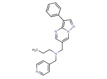 N-[(3-phenylpyrazolo[1,5-a]pyrimidin-6-yl)methyl]-N-(pyridin-4-ylmethyl)propan-1-amine