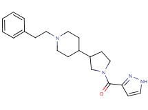 1-(2-phenylethyl)-4-[1-(1H-pyrazol-3-ylcarbonyl)-3-pyrrolidinyl]piperidine