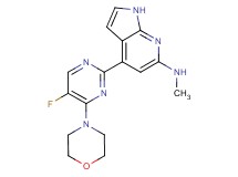 4-(5-fluoro-4-morpholin-4-ylpyrimidin-2-yl)-N-methyl-1H-pyrrolo[2,3-b]pyridin-6-amine