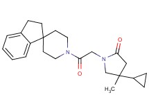 4-cyclopropyl-1-[2-(2,3-dihydro-1'H-spiro[indene-1,4'-piperidin]-1'-yl)-2-oxoethyl]-4-methyl-2-pyrrolidinone