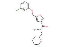 5-{[(5-chloro-3-pyridinyl)oxy]methyl}-N-methyl-N-(tetrahydro-2H-pyran-2-ylmethyl)-3-isoxazolecarboxamide