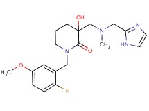 1-(2-fluoro-5-methoxybenzyl)-3-hydroxy-3-{[(1H-imidazol-2-ylmethyl)(methyl)amino]methyl}piperidin-2-one