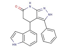 4-(1H-indol-4-yl)-3-phenyl-2,4,5,7-tetrahydro-6H-pyrazolo[3,4-b]pyridin-6-one