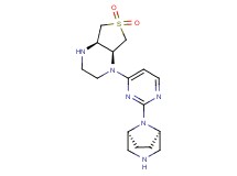 rel-(4aR,7aS)-1-{2-[rel-(1R,5S)-3,8-diazabicyclo[3.2.1]oct-8-yl]-4-pyrimidinyl}octahydrothieno[3,4-b]pyrazine 6,6-dioxide dihydrochloride