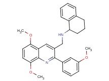 N-{[5,8-dimethoxy-2-(3-methoxyphenyl)-3-quinolinyl]methyl}-1,2,3,4-tetrahydro-1-naphthalenamine