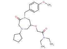 2-{[4-cyclopentyl-1-(4-methoxybenzyl)-2-oxo-1,4-diazepan-6-yl]oxy}-N,N-diethylacetamide