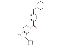 3-cyclobutyl-5-[4-(1-piperidinylmethyl)benzoyl]-4,5,6,7-tetrahydro-1H-pyrazolo[4,3-c]pyridine