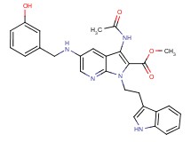 methyl 3-(acetylamino)-5-[(3-hydroxybenzyl)amino]-1-[2-(1H-indol-3-yl)ethyl]-1H-pyrrolo[2,3-b]pyridine-2-carboxylate