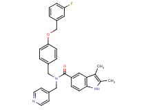 N-{4-[(3-fluorobenzyl)oxy]benzyl}-2,3-dimethyl-N-(4-pyridinylmethyl)-1H-indole-5-carboxamide