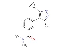 3-(5-cyclopropyl-3-methyl-1H-pyrazol-4-yl)-N,N-dimethylbenzamide