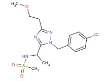 N-{1-[1-(4-chlorobenzyl)-3-(2-methoxyethyl)-1H-1,2,4-triazol-5-yl]ethyl}methanesulfonamide