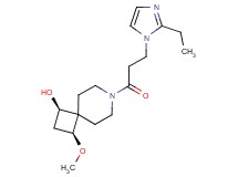 (1R*,3S*)-7-[3-(2-ethyl-1H-imidazol-1-yl)propanoyl]-3-methoxy-7-azaspiro[3.5]nonan-1-ol