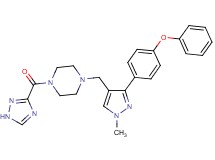 1-{[1-methyl-3-(4-phenoxyphenyl)-1H-pyrazol-4-yl]methyl}-4-(1H-1,2,4-triazol-3-ylcarbonyl)piperazine