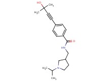 4-(3-hydroxy-3-methylbut-1-yn-1-yl)-N-[(1-isopropylpyrrolidin-3-yl)methyl]benzamide