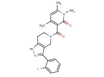 3-{[3-(2-fluorophenyl)-1,4,6,7-tetrahydro-5H-pyrazolo[4,3-c]pyridin-5-yl]carbonyl}-1,4,6-trimethylpyridin-2(1H)-one