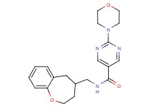 2-morpholin-4-yl-N-(2,3,4,5-tetrahydro-1-benzoxepin-4-ylmethyl)pyrimidine-5-carboxamide