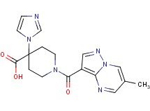 4-(1H-imidazol-1-yl)-1-[(6-methylpyrazolo[1,5-a]pyrimidin-3-yl)carbonyl]piperidine-4-carboxylic acid