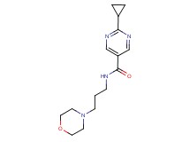 2-cyclopropyl-N-(3-morpholin-4-ylpropyl)pyrimidine-5-carboxamide
