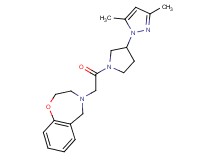 4-{2-[3-(3,5-dimethyl-1H-pyrazol-1-yl)pyrrolidin-1-yl]-2-oxoethyl}-2,3,4,5-tetrahydro-1,4-benzoxazepine