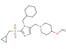 1-({1-(cyclohexylmethyl)-2-[(cyclopropylmethyl)sulfonyl]-1H-imidazol-5-yl}methyl)-4-methoxypiperidine