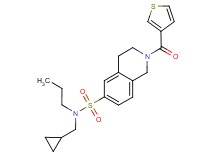 N-(cyclopropylmethyl)-N-propyl-2-(3-thienylcarbonyl)-1,2,3,4-tetrahydroisoquinoline-6-sulfonamide