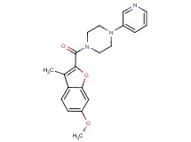 1-[(6-methoxy-3-methyl-1-benzofuran-2-yl)carbonyl]-4-(3-pyridinyl)piperazine