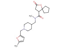 N-methyl-N-({1-[(5-methyl-2-furyl)methyl]piperidin-4-yl}methyl)-2-oxo-1-oxaspiro[4.4]nonane-4-carboxamide