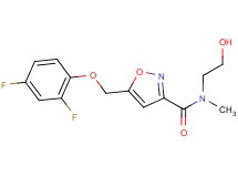 5-[(2,4-difluorophenoxy)methyl]-N-(2-hydroxyethyl)-N-methylisoxazole-3-carboxamide