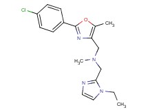 1-[2-(4-chlorophenyl)-5-methyl-1,3-oxazol-4-yl]-N-[(1-ethyl-1H-imidazol-2-yl)methyl]-N-methylmethanamine