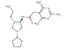 2-(2-amino-4,6-dimethyl-5-pyrimidinyl)-N-[rel-(3R,4S)-1-cyclopentyl-4-propyl-3-pyrrolidinyl]acetamide dihydrochloride