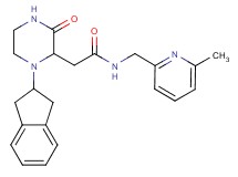 2-[1-(2,3-dihydro-1H-inden-2-yl)-3-oxo-2-piperazinyl]-N-[(6-methyl-2-pyridinyl)methyl]acetamide