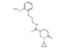 1-cyclopropyl-N-[3-(2-methoxyphenyl)propyl]-6-oxo-3-piperidinecarboxamide