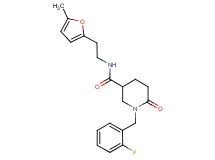 1-(2-fluorobenzyl)-N-[2-(5-methyl-2-furyl)ethyl]-6-oxo-3-piperidinecarboxamide