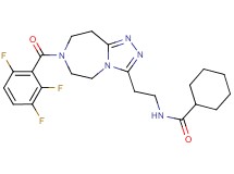 N-{2-[7-(2,3,6-trifluorobenzoyl)-6,7,8,9-tetrahydro-5H-[1,2,4]triazolo[4,3-d][1,4]diazepin-3-yl]ethyl}cyclohexanecarboxamide