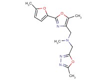 N-methyl-1-[5-methyl-2-(5-methyl-2-furyl)-1,3-oxazol-4-yl]-N-[(5-methyl-1,3,4-oxadiazol-2-yl)methyl]methanamine