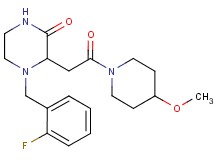 4-(2-fluorobenzyl)-3-[2-(4-methoxy-1-piperidinyl)-2-oxoethyl]-2-piperazinone