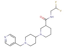 N-(2,2-difluoroethyl)-1'-(pyridin-4-ylmethyl)-1,4'-bipiperidine-3-carboxamide