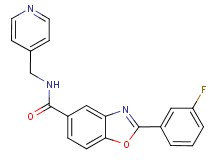2-(3-fluorophenyl)-N-(4-pyridinylmethyl)-1,3-benzoxazole-5-carboxamide