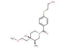 (3R*,4R*)-1-{4-[(2-hydroxyethyl)thio]benzoyl}-4-(2-methoxyethyl)-3-methylpiperidin-4-ol