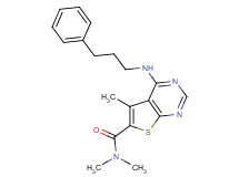 N,N,5-trimethyl-4-[(3-phenylpropyl)amino]thieno[2,3-d]pyrimidine-6-carboxamide