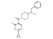 2-cyclopropyl-5-{[4-(1-hydroxy-2-phenylethyl)-1-piperidinyl]carbonyl}-4(3H)-pyrimidinone